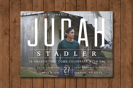 Typographic Graduation Invitation, an Invitation Template by Wink Design