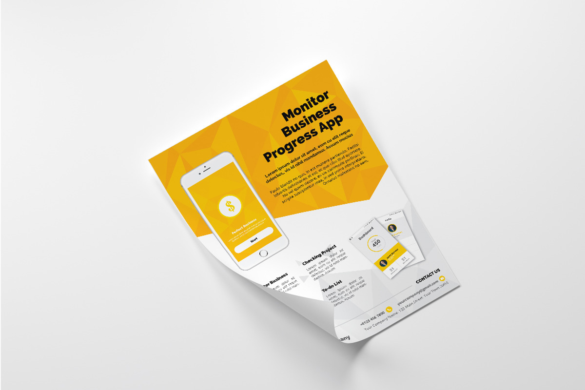 Mobile App Flyer, a Flyer Template by kecikreative (Photo 3 of 4)