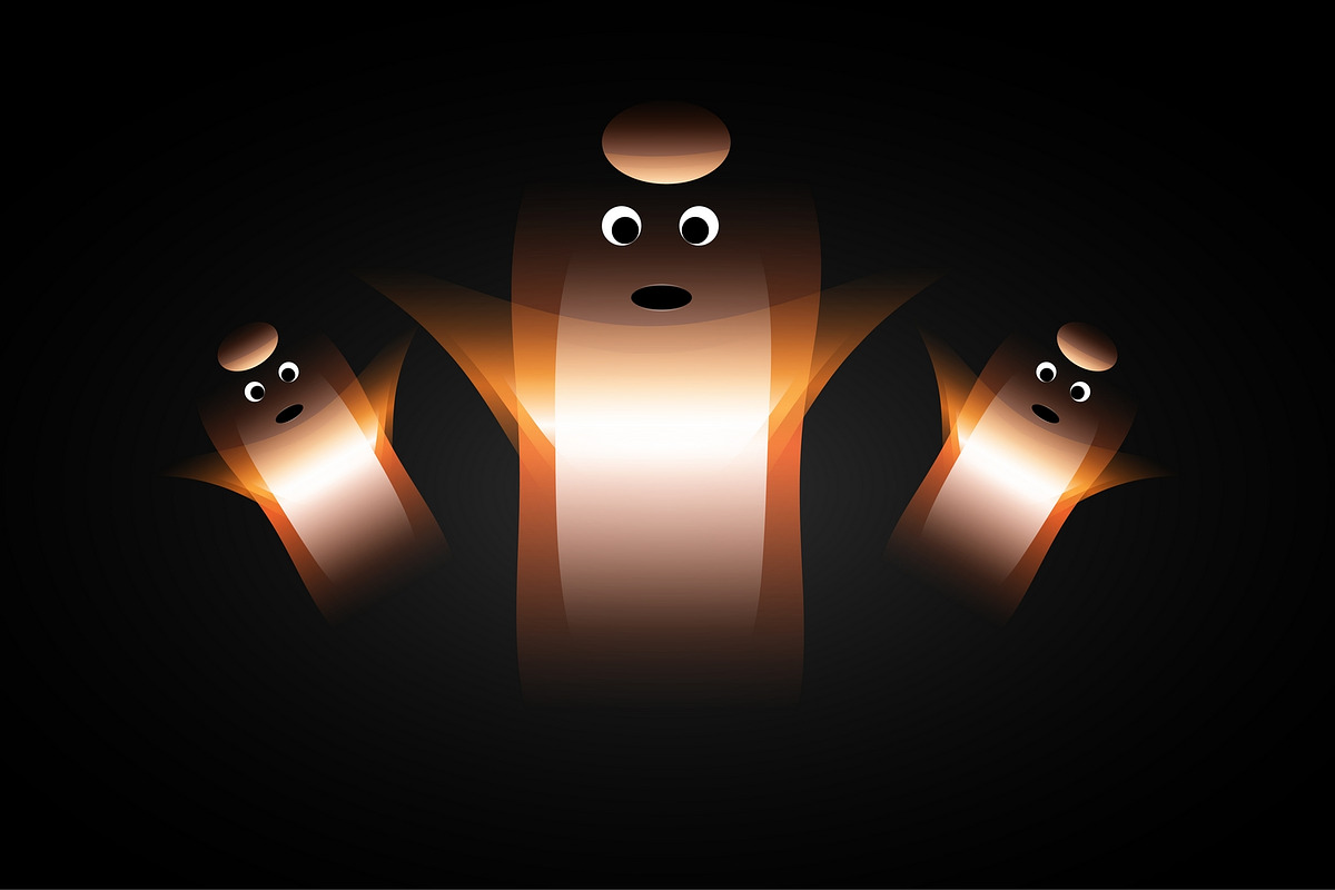 ghost mysterious illustration vector, a Person Illustration by NJ Himel (Photo 2 of 2)