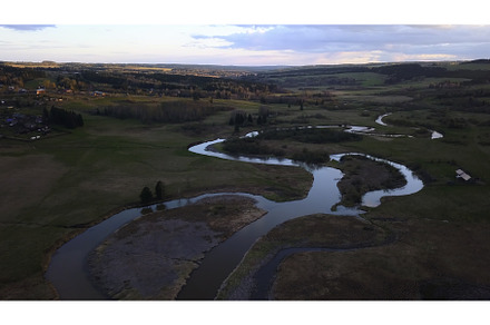 Top view of river pattern. Clip, a Nature Photo by Media Whale Stock