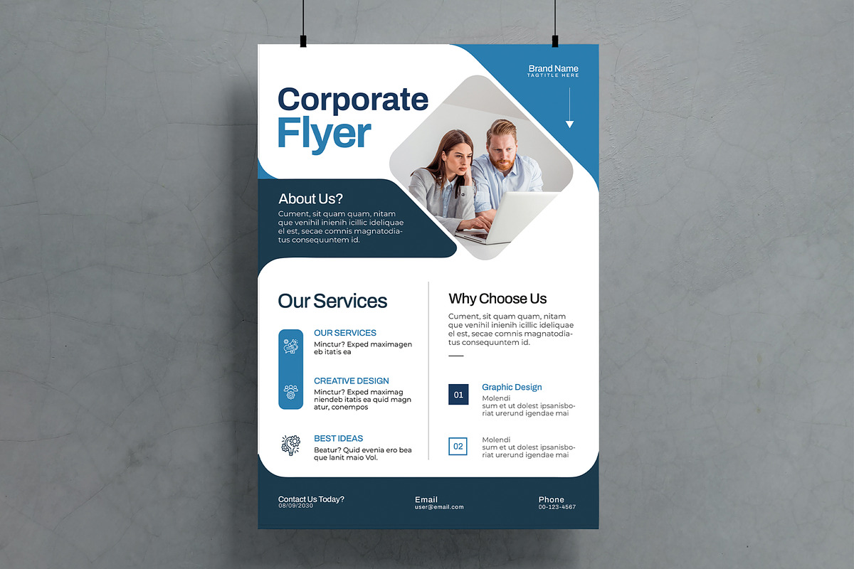 Corporate Flyer Template, a Flyer Template by MightyDesign (Photo 1 of 6)