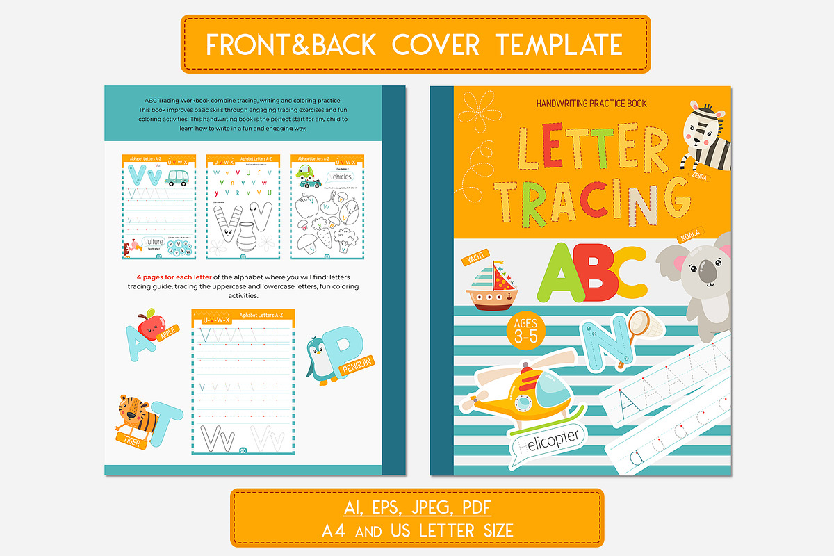 Letter Tracing Activity book ABC, an Education Illustration by Nursery Art (Photo 5 of 10)