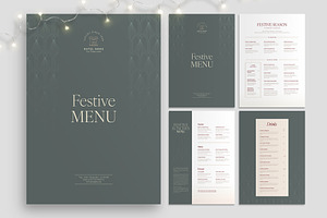 Minimal Christmas Menu Template, a Flyer Template by BrandPacks