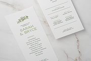 Green Floral Event Program Template, a Stationery Template by Paraná Studio (Thumbnail 4 of 5)