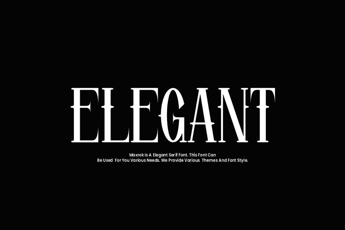 Maxrok - Elegant Serif Font, a Serif Font by Iqsiart Studio (Photo 3 of 8)