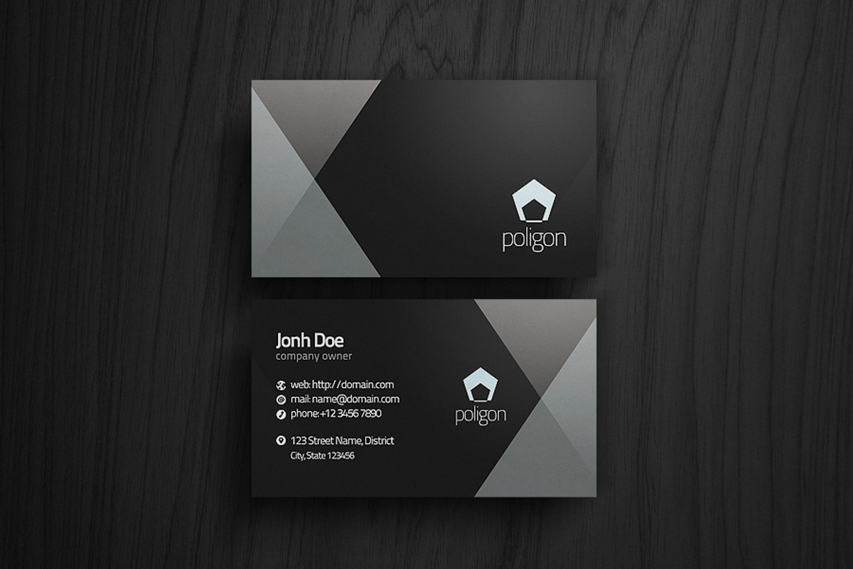 [SALE] Poligon Business Card, a Business Card Template by Rafael Oliveira (Photo 5 of 5)
