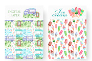 Ice cream watercolor set., a Food Illustration by SabinaWatercolorArt (Thumbnail 7 of 17)