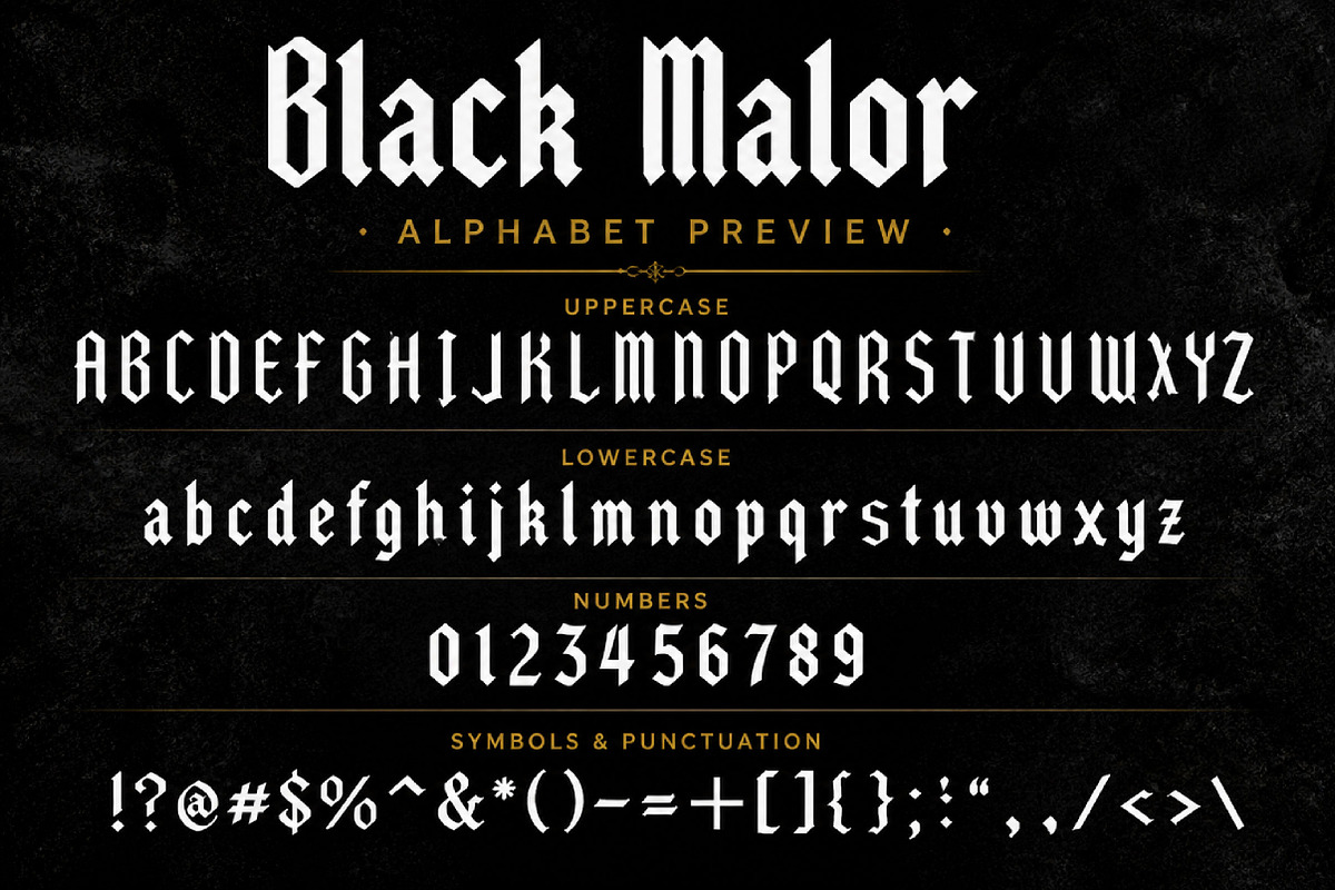 Black Malor, a Blackletter Font by Wow Magic (Photo 2 of 2)