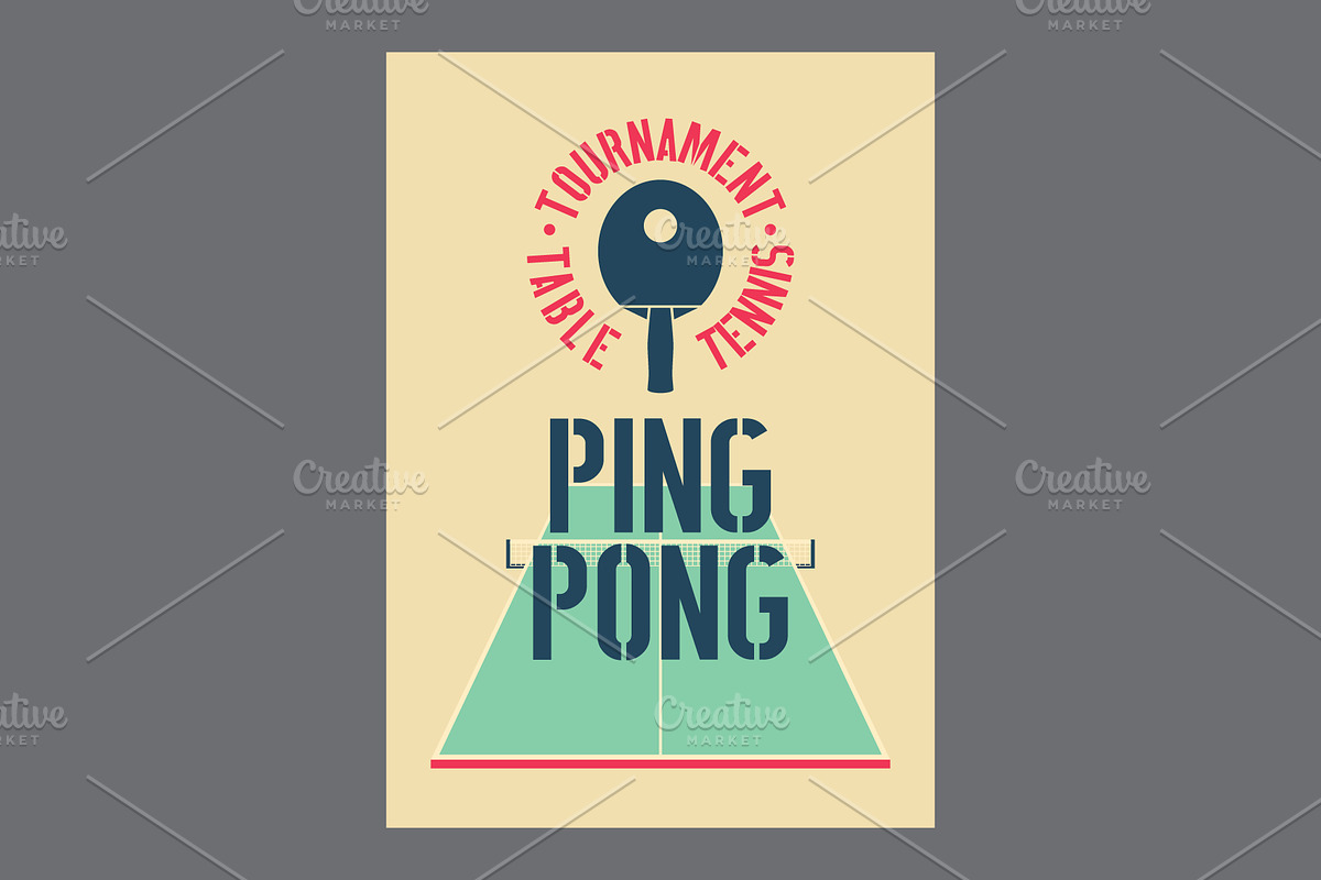 Ping Pong table tennis vector set., a Sport Illustration by PoPaShop (Photo 2 of 10)