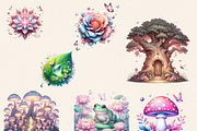 PINK FAIRY ENCHANTED FOREST CLIPART, a Person Illustration by Daring Digies (Thumbnail 5 of 9)