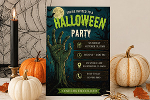 Haunted Halloween Party Invite, an Invitation Template by Arslan
