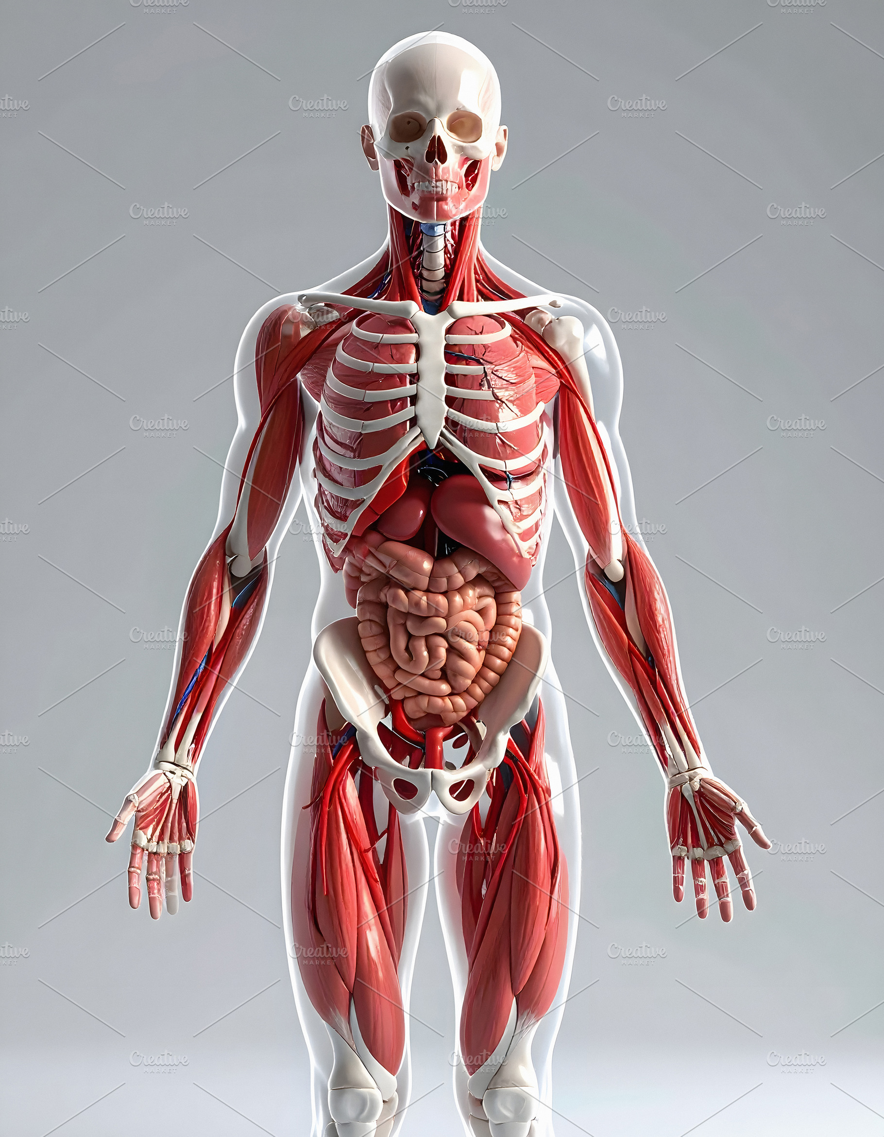 Human anatomy organs structure diagram for medical education, a Health & Medical Photo by GoodGoods