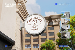 Store Sign Box Mockup, an Advertising Mockup by My Code Std