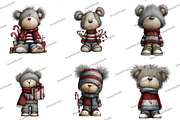 Whimsical Christmas Teddy Bear, an Illustration by DreamArtGraphic (Thumbnail 5 of 5)