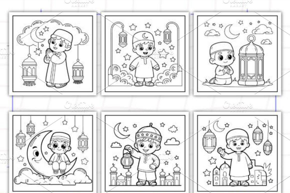 Ramadan Coloring Book for Boys, an Illustration by Design Station (Photo 9 of 9)
