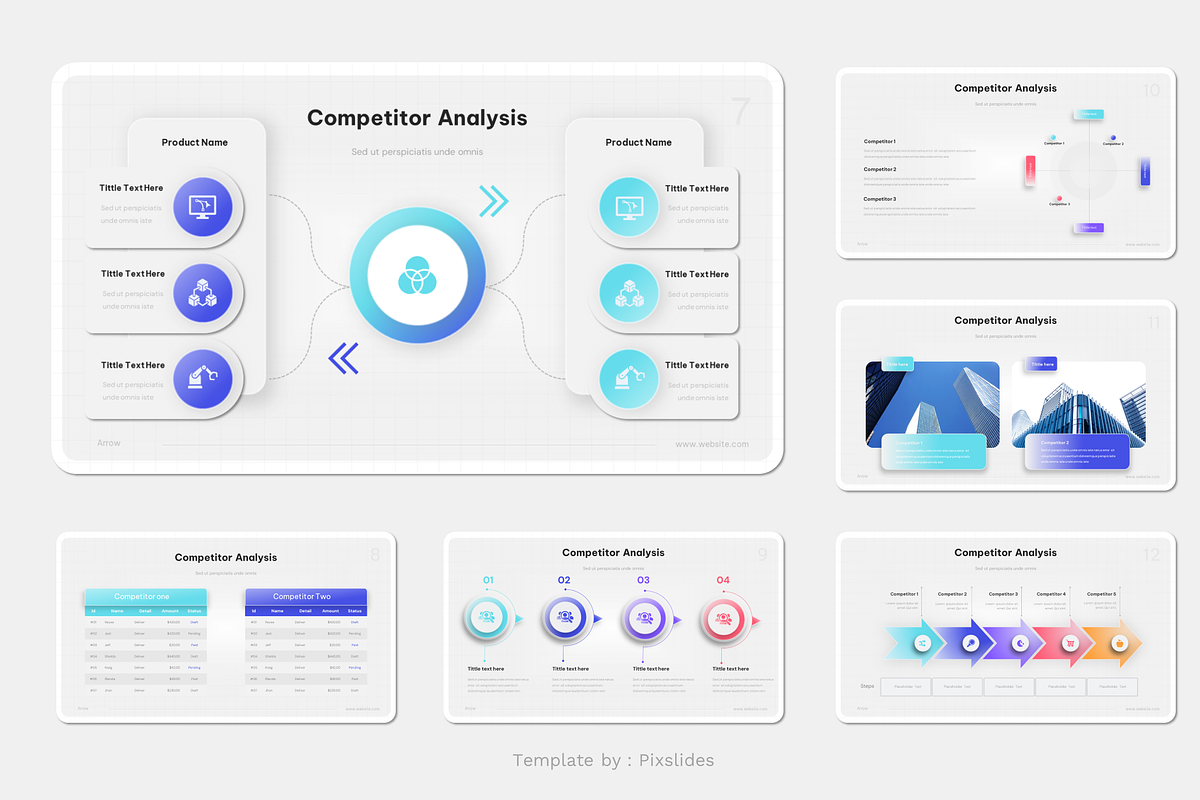 Competitor Analysis PowerPoint, a Presentation Template by Pixslides (Photo 3 of 4)