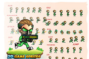Green Cyborg 2D Game Sprites, an Illustration by DionArtworks (Thumbnail 2 of 3)