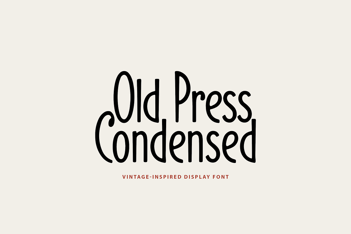 Old Press Condensed Font, a Sans Serif Font by gafaroff studio (Photo 8 of 8)