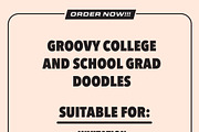 Groovy Graduation Clipart Bundle, an Object Illustration by Guavanaboy (Thumbnail 3 of 3)