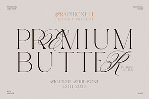 Premium Butter Elegant Serif Font