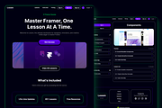 Lesson - Courses Framer Template, a Landing Page Template by THdesign (Thumbnail 1 of 4)