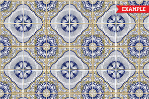 200 Seamless Portugal Azulejo Tiles