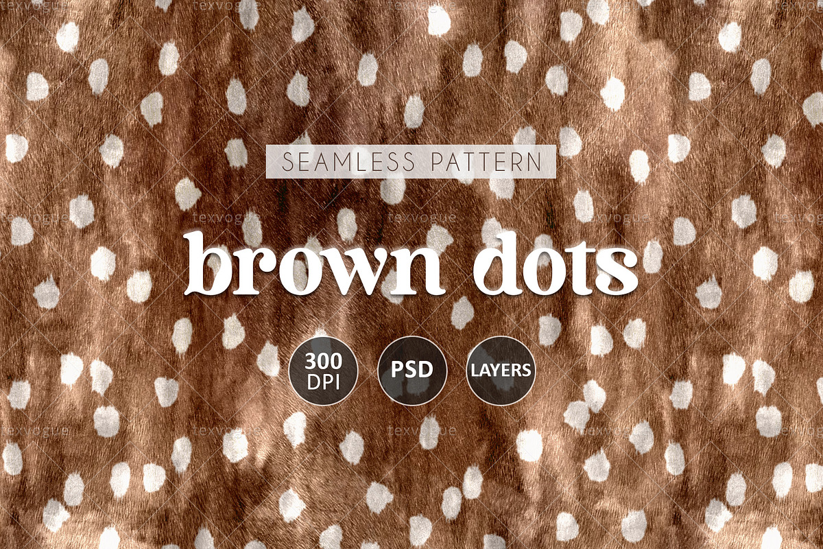 Bambi Print with Brown Dots, a Pattern Graphic by texvogue (Photo 1 of 14)