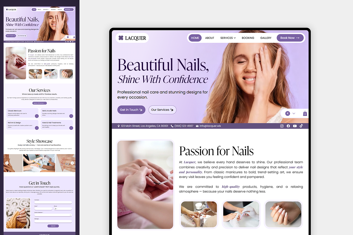 Nail Studio Wix Studio Website preview 6