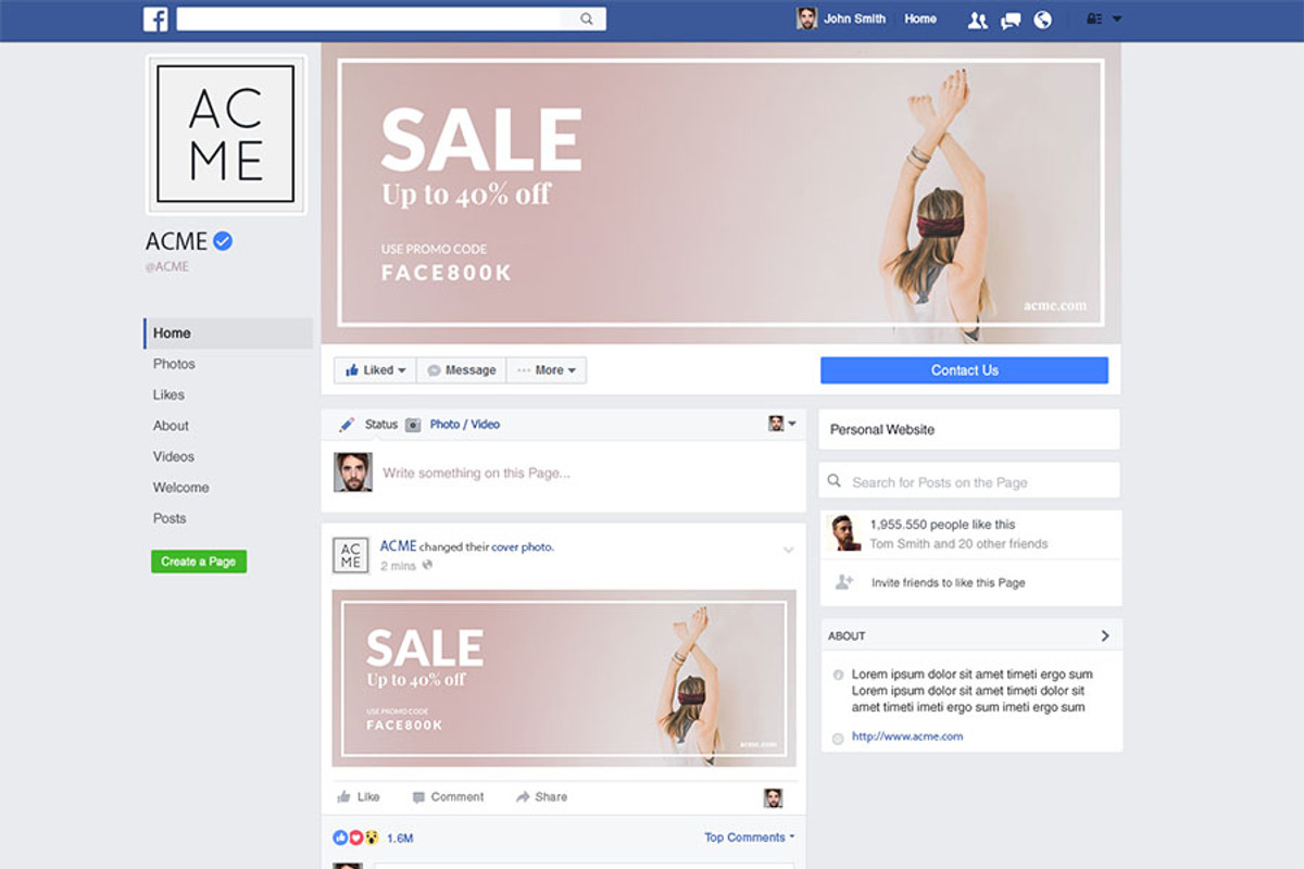 Shop SALE - 5 Facebook Cover + Post, a Social Media Template by Solid Pixel (Photo 4 of 4)