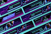 Synthwave Gamers Youtube Cover, a Social Media Template by graphicook (Thumbnail 3 of 3)