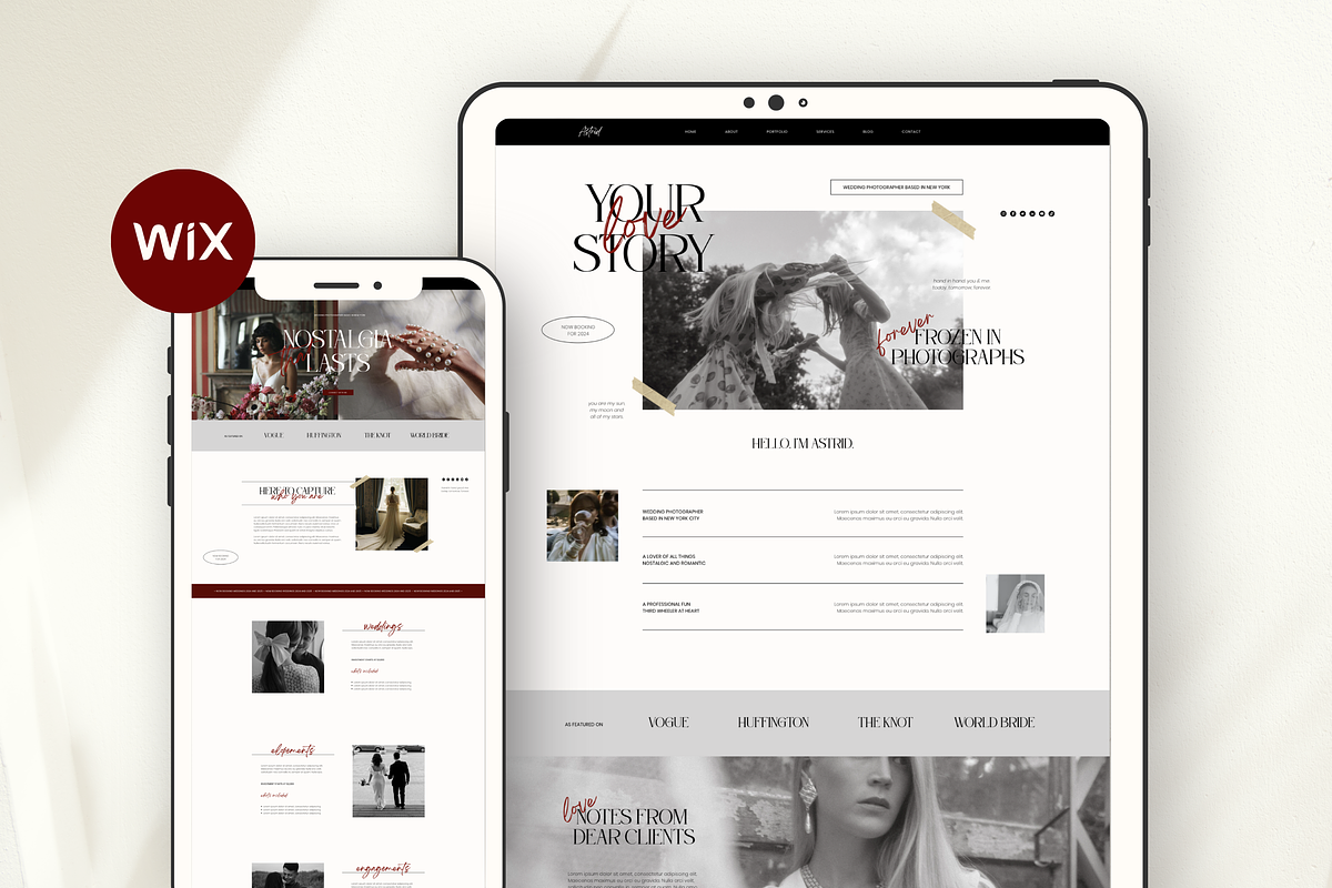 Wix Website Template Photography, a Wix Template by Branding Babe Co. (Photo 8 of 10)