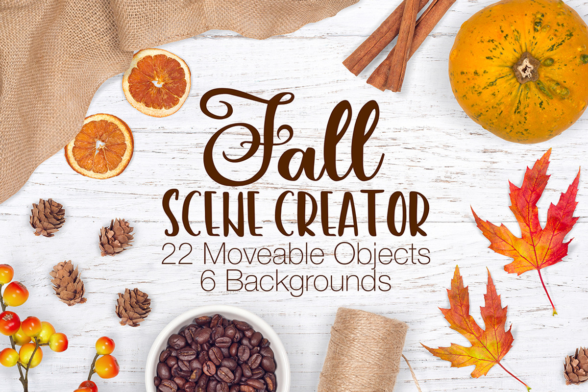 Fall/Autumn Scene Creator, a Product Mockup by Pixomize (Photo 1 of 6)