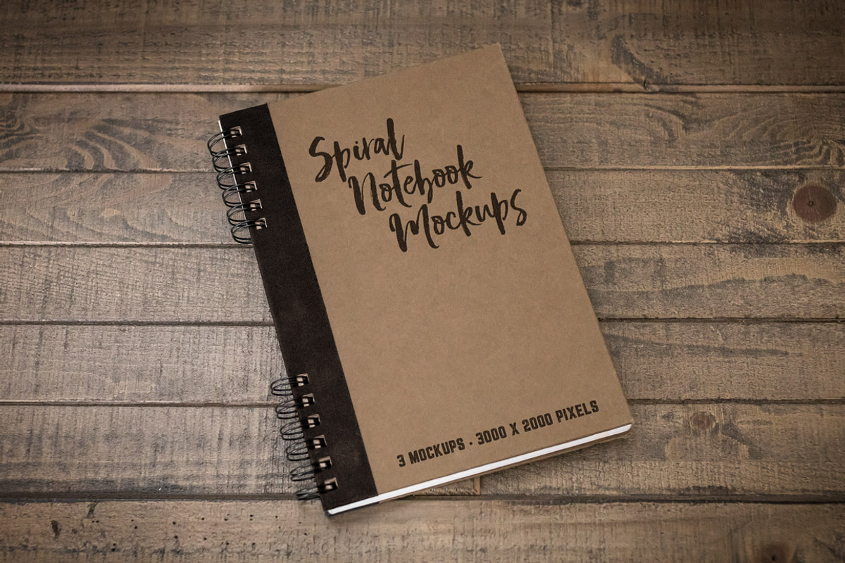 Spiral Notebook Mockups Volume 1, a Print Template by Design Panoply (Photo 3 of 5)