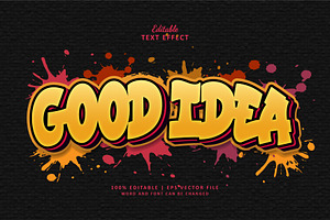 Text Effect Good Idea Style Graffiti