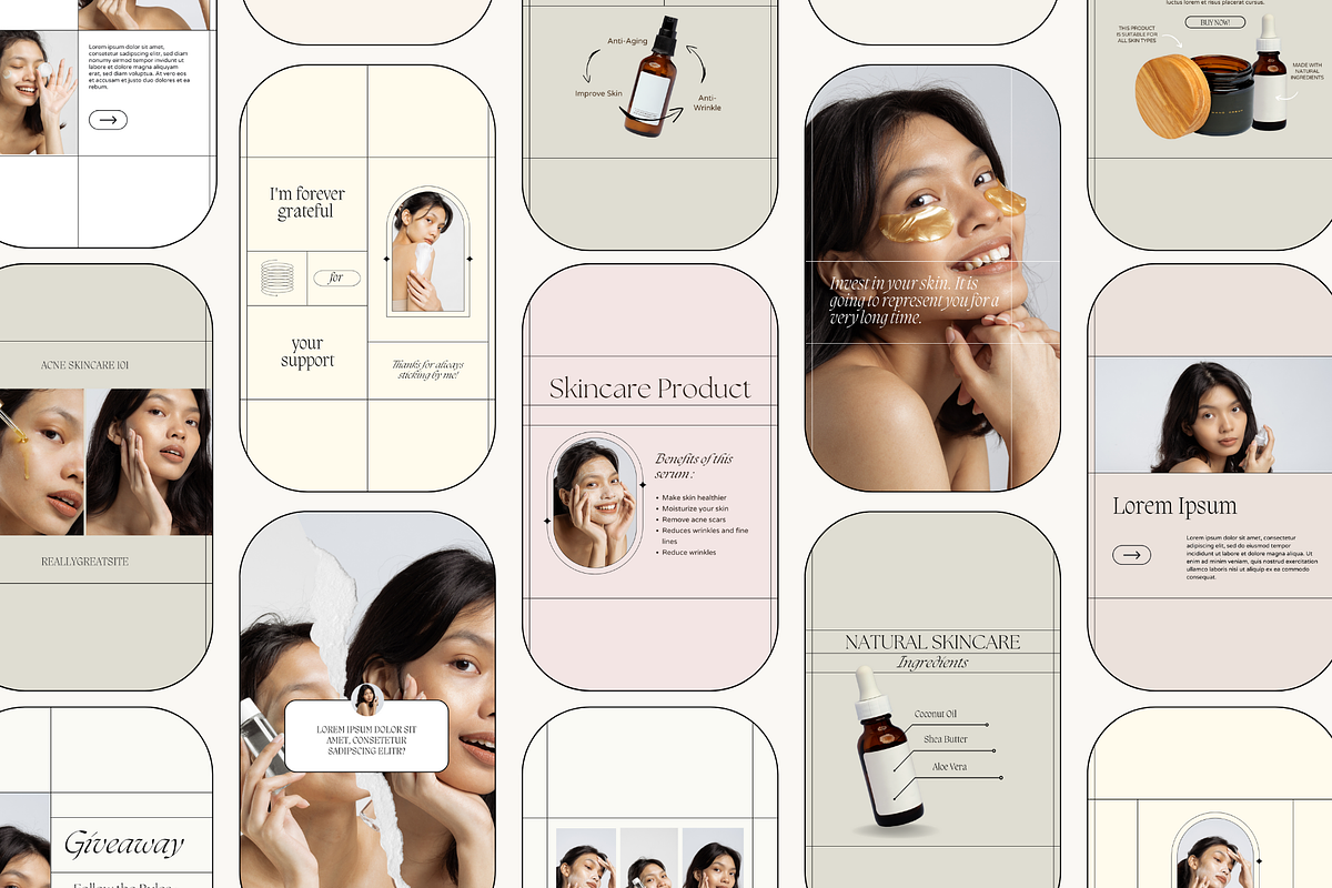 Skincare Instagram Story Templates, a Social Media Template by marmaries (Photo 5 of 5)