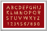 Gold and red glittering letters in, an Object Illustration by RODINA (Thumbnail 3 of 3)