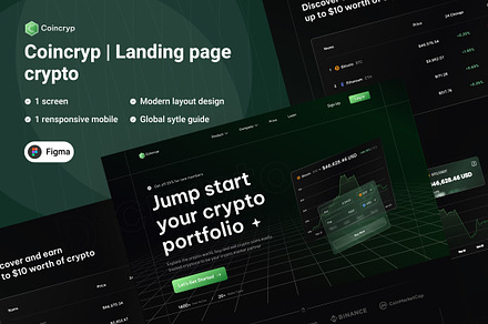 Coincryp | Landing page crypto, a Landing Page Template by qaffvisual