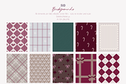 Christmas Backgrounds & Patterns, a Background Graphic by Animoon (Thumbnail 5 of 17)