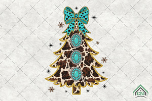 Leopard Print Christmas Tree PNG, an Illustration by Craft Nest