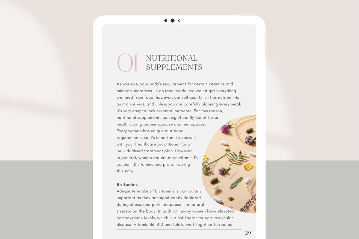Perimenopause Ebook Canva Template, a Presentation Template by Naturopath Hub (Photo 9 of 9)
