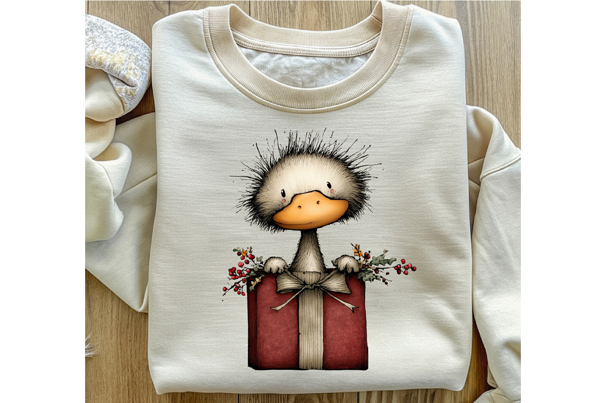 Christmas Whimsical Goose Clipart, an Illustration by OK Design (Photo 6 of 6)