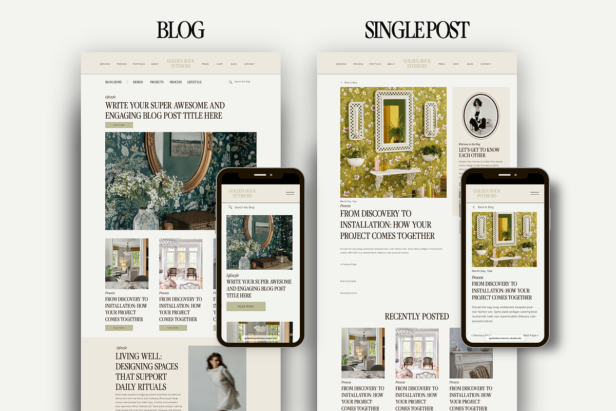 Interior Designer Website Showit, a Squarespace Template by Warmsoulgallery (Photo 9 of 16)