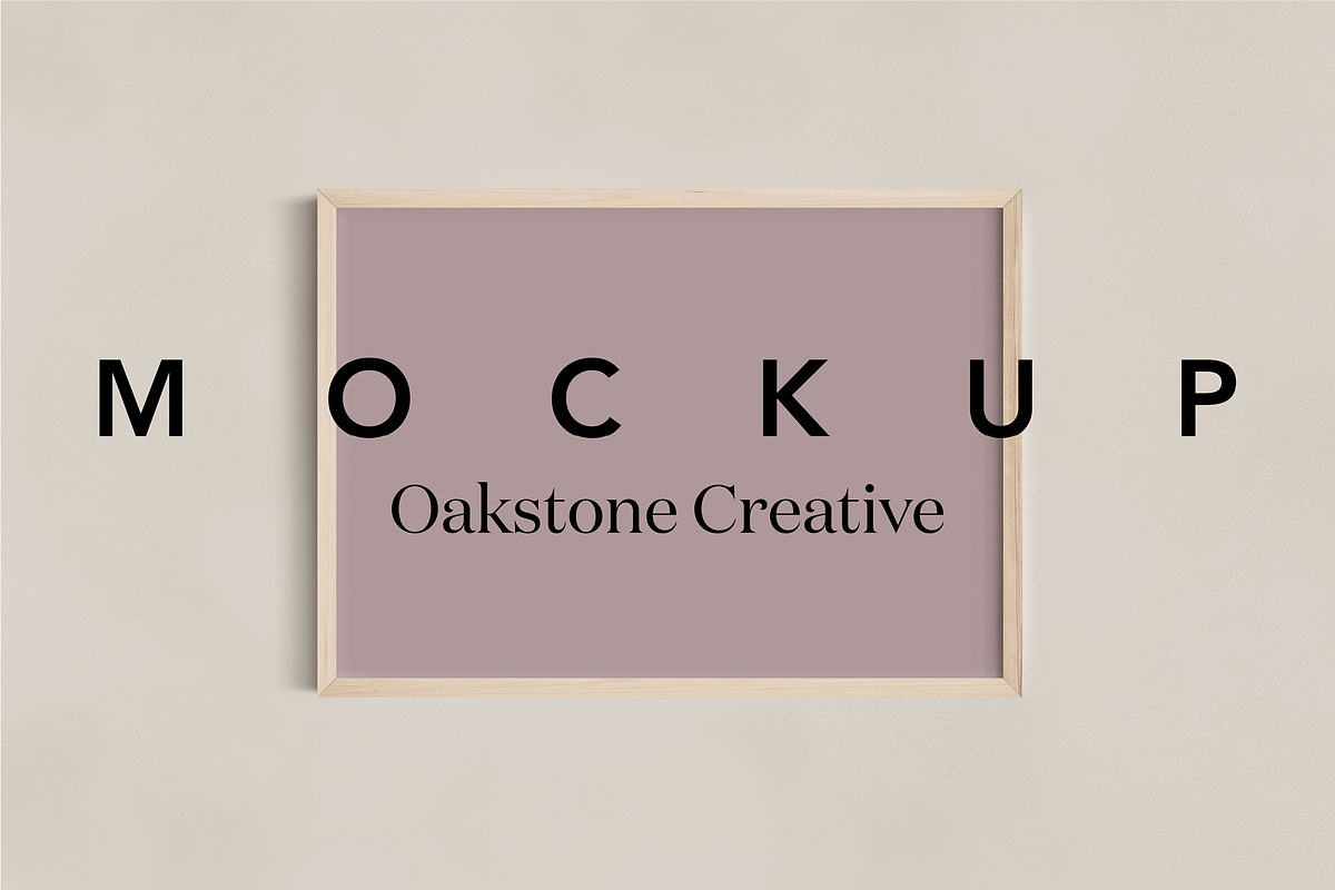 Landscape Wood Frame Mockup, a Household Mockup by OakstoneCreative (Photo 1 of 5)