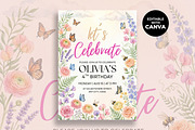 Wildflower Birthday Invitation, an Invitation Template by M9 Design (Thumbnail 1 of 4)