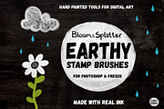 Earthy Stamp Brushes - Photoshop, a Brush Add-On by INKY STAMP BRUSHES (Thumbnail 1 of 10)