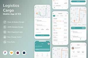 Logistics & Cargo Mobile App UI Kit