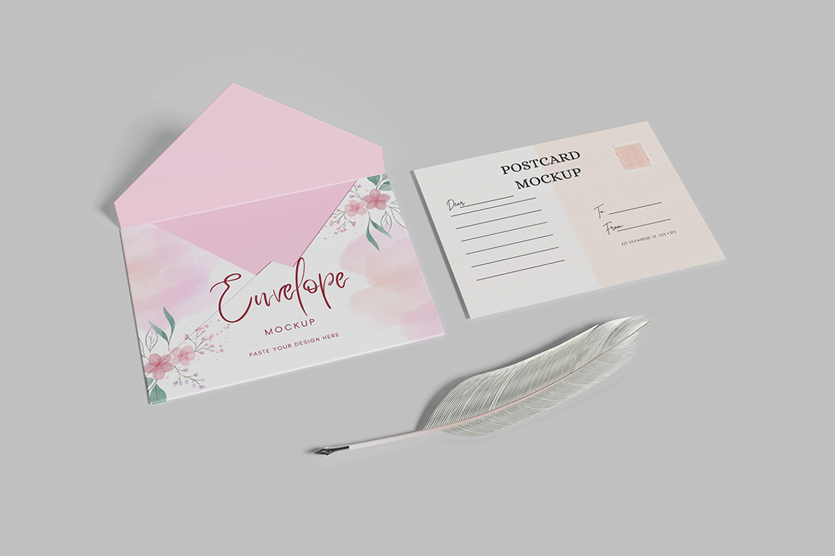 Postcard and Envelope Mockup, a Product Mockup by MrLetters (Photo 4 of 5)