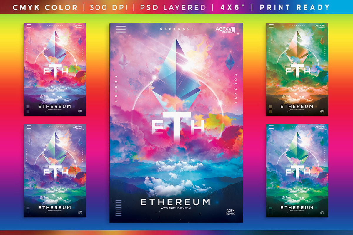 Ethereum NFT Artwork Photoshop Flyer, a Flyer Template by angelicafx