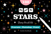 100 Star stamp brushes, a Brush Add-On by seamless team (Thumbnail 1 of 4)