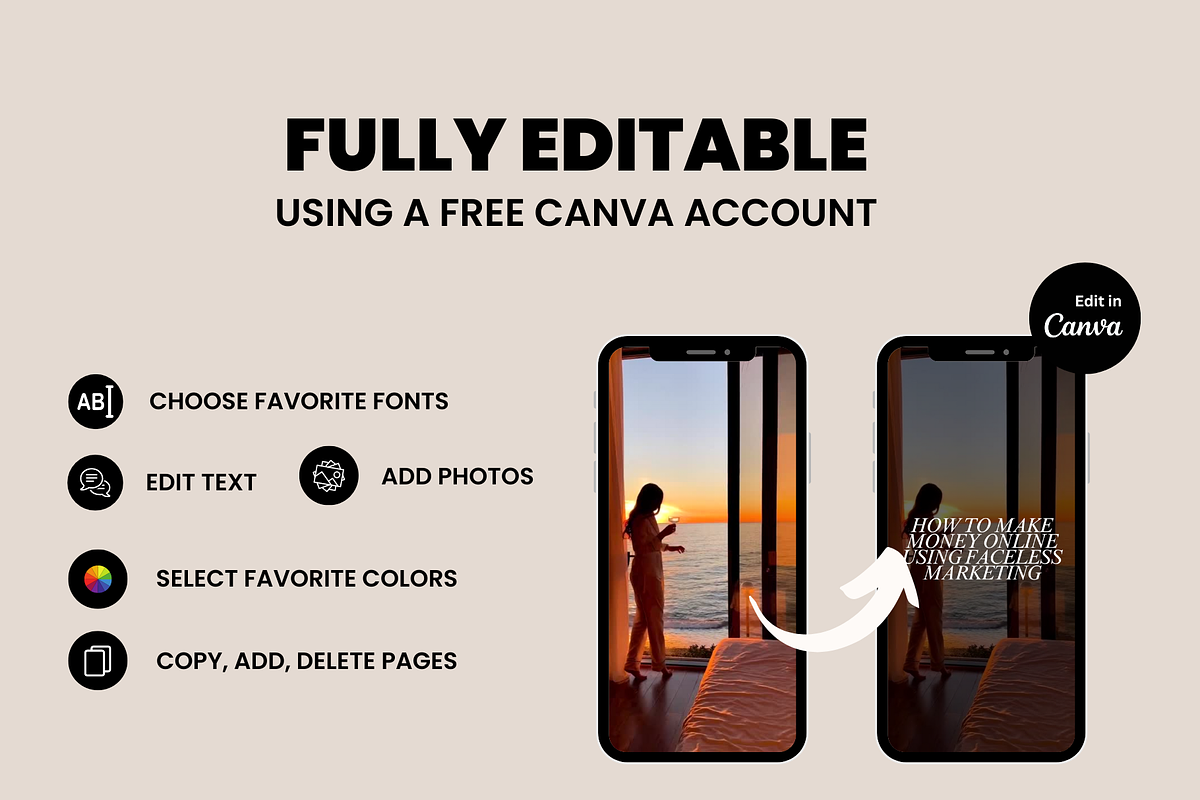 350 Beach Travel Canva Reels Videos, a Social Media Template by Design By Hira (Photo 7 of 9)